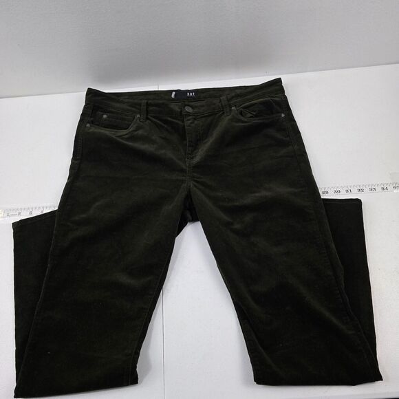 Kut from the‎ Kloth Diana Skinny Corduroy Pants Women's Size 18 Dark Green 4421 - Picture 1 of 11